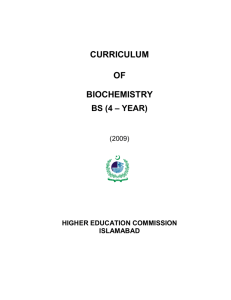 Biochemistry - Higher Education Commission