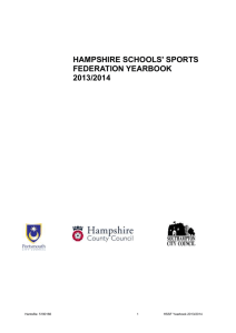 hampshire schools` sports federation yearbook 2013/2014