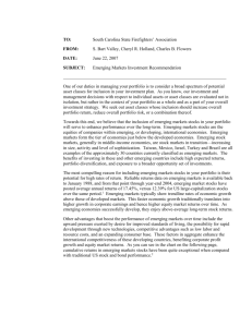 emerging markets memorandum