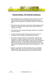 Teachers Notes: The Victorian Classroom