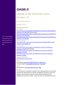 Identity in the Cloud Use Cases Version 1.0 - Parent Directory