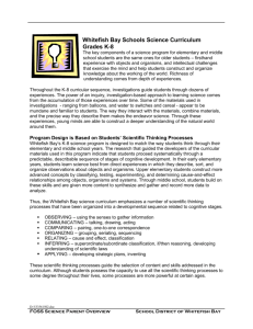 Science Overview - Whitefish Bay Schools