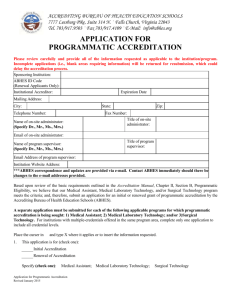 Apply for Programmatic Accreditation