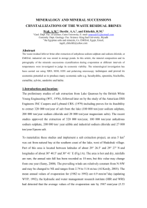 MINERALOGY AND MINERAL SUCCESSIONS