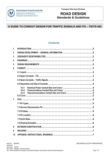 A Guide to Conduit Design for Traffic Signals and ITS