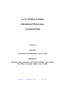 Assessment Plan for: - University of Alaska Anchorage