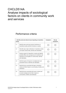Performance criteria