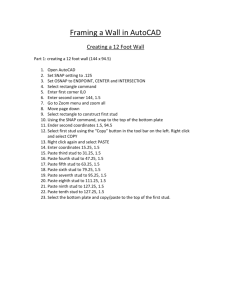 Framing a Wall in AutoCAD