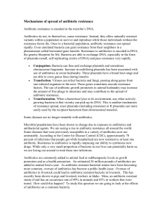 Mechanisms of spread of antibiotic resistance