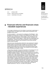 Financial reforms and financial crises