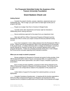 Grant-seeking checklist