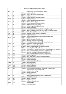 Calendar of Events December 2014 Mon 1 5.15 pm 6.15 pm St