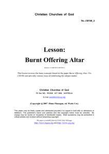Lesson: Burnt Offering Altar (No. CB108_2)