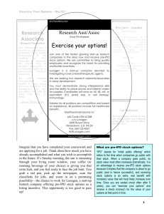 Case Study, Exercise Your Options