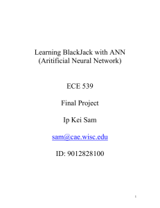 Learning BlackJack with Artificial Neural Network