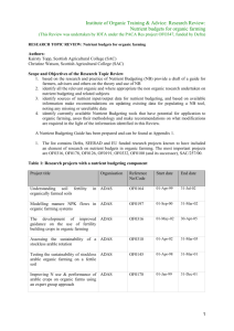 Authors: Kairsty Topp, Scottish Agricultural College (SAC)