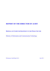 Disposal of ICT Equipment in the Public Sector