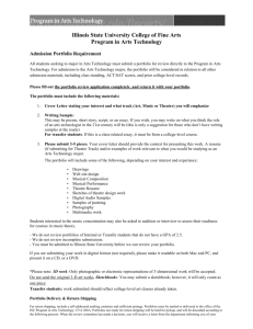 Microsoft Word - Portfolio Requirements Fall 2006 Admission