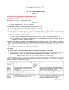 Development Charges Act, 1997