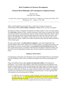 Lutz: Kohlberg`s Stages of Moral Reasoning