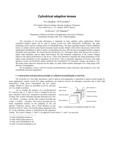 Cylindrical adaptive lenses - Durham University Community