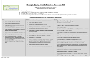 Probation Response Grid