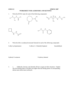 Aldehydes/Ketones