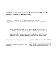 Isolation and characterization of 12 microsatellite loci for Rhamnus