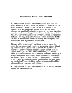 Comprehensive Women`s Health Assessment