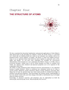 The science of chemistry is concerned with the composition