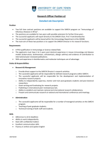 Research Officer Position x2 Detailed Job Description Position Two