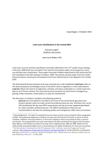 Land cover classification in the revised SEEA