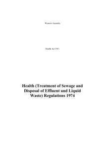 Health (Treatment of Sewage and Disposal of Effluent and