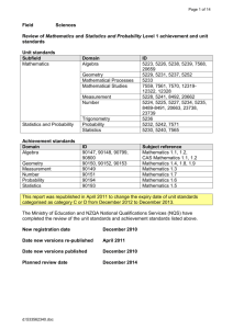 Review of Mathematics and Statistics and Probability Level