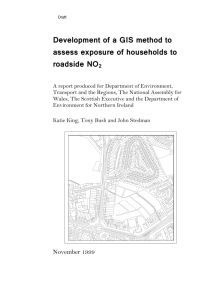 Method to assess exposure of households to Roadside NO2