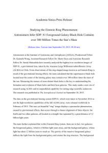 Academia Sinica Press Release Studying the Einstein Ring