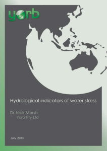 Hydrological Indicators of water stress