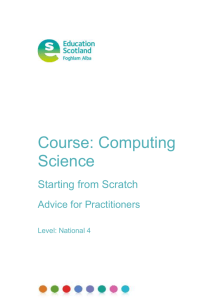 Computing Science: Starting from Scratch