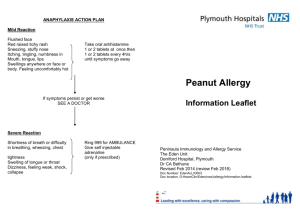 Peanut Allergy Patient Leaflet