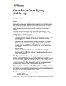 Kernel-Mode Code Signing Walkthrough