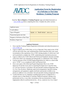 Training Program Registration - American Veterinary Dental College