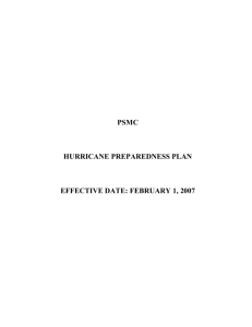 hurricane preparedness plan