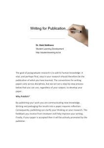 Writing_for_Publication - Student Learning Development