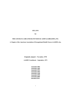 GBROHN By-Laws Updated 2014 - Louisiana Association of