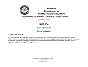 NUR 114 - Nursing Concepts II - Alabama Community College System