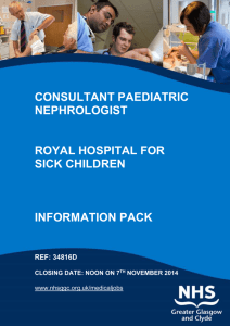 Consultant in Paediatric Nephrology