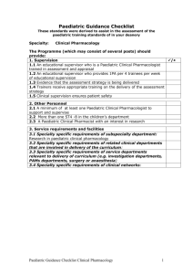Clinical Pharmacology Guidance Checklist