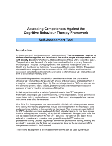 Self Assessment Tool of CBT Competencies
