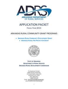 arkansas rural community grant programs