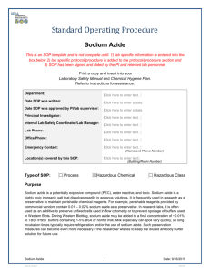 Sodium Azide - UCLA David Geffen School of Medicine Laboratory